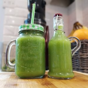 Celery Juice with Apples & Baby Spinach